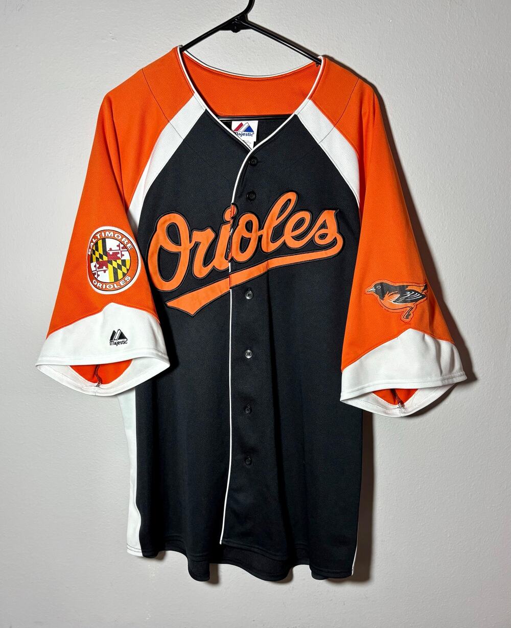 Baltimore Orioles Nick Markakis #21 Jersey MLB Authentic Stitched Black Sz 2XL